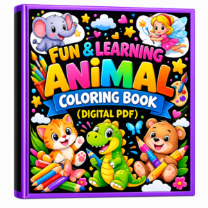 Kids Zone Education – Fun & Learning Animal Coloring Book (Digital PDF)