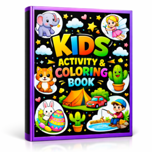Kids Activity & Coloring Book: Fun Learning Coloring Pages with Animals, Fairy, Camping, Cars & Easter – Creative Activity Book for Kids