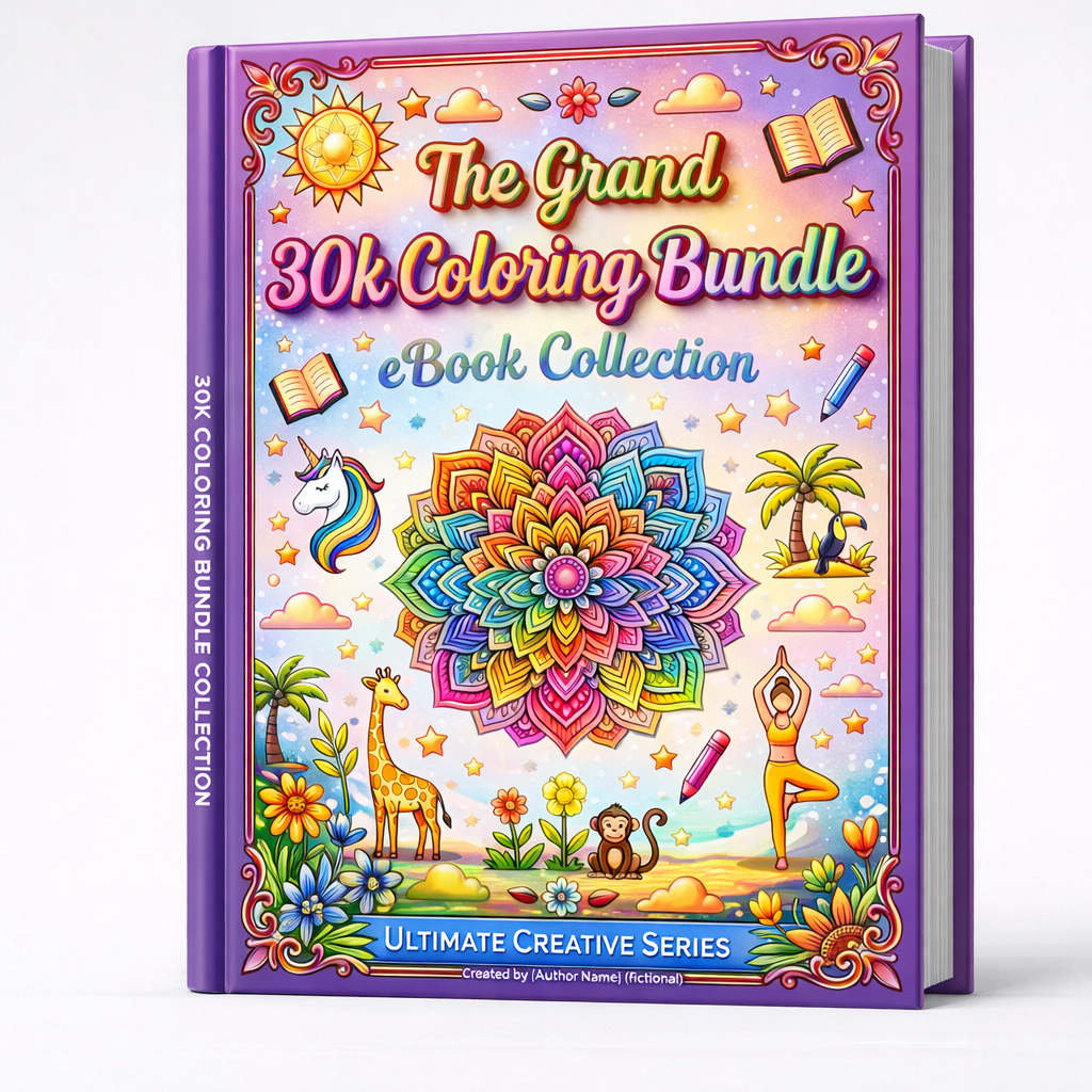 π¨ 30,000+ Coloring Pages Mega Bundle β Mandala, Unicorn, Zoo & More | Ultimate Creative eBook Collection - Image 2