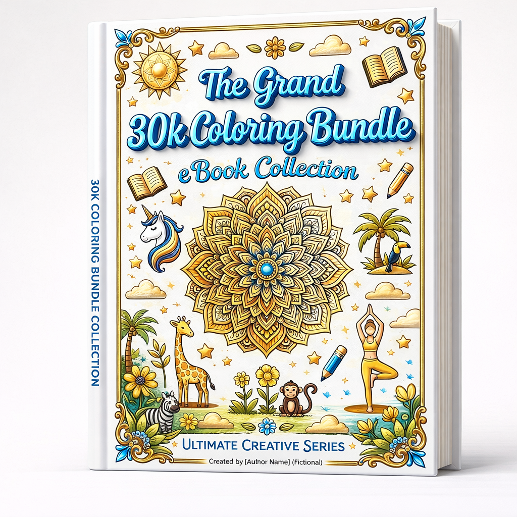 π¨ 30,000+ Coloring Pages Mega Bundle β Mandala, Unicorn, Zoo & More | Ultimate Creative eBook Collection